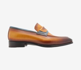 Gabriel - Paolo Loafer Gold Burnished Shoes